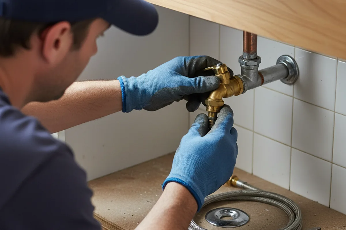 Shutoff valve and fitting work during Emergency Plumbing in Mona